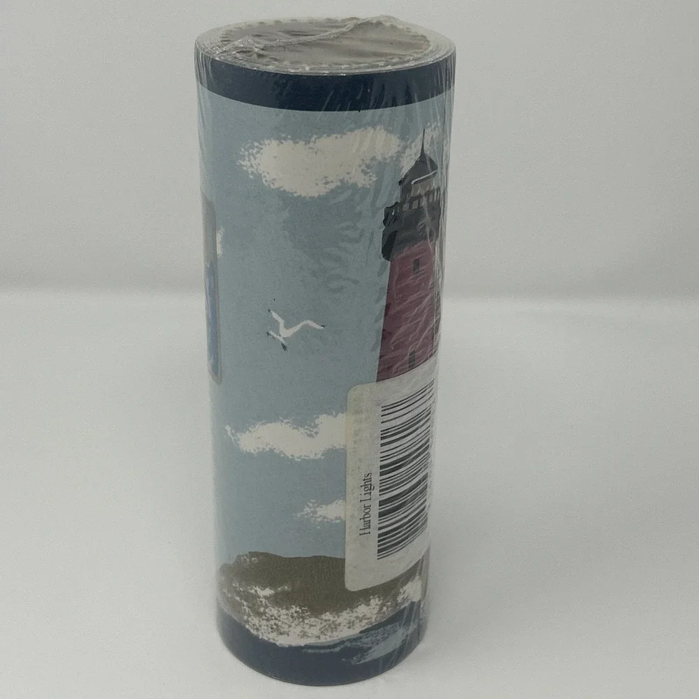 NEW Jubilee Harbor Lights Coast Beach Scene Lighthouse Wall Paper Border 15ft